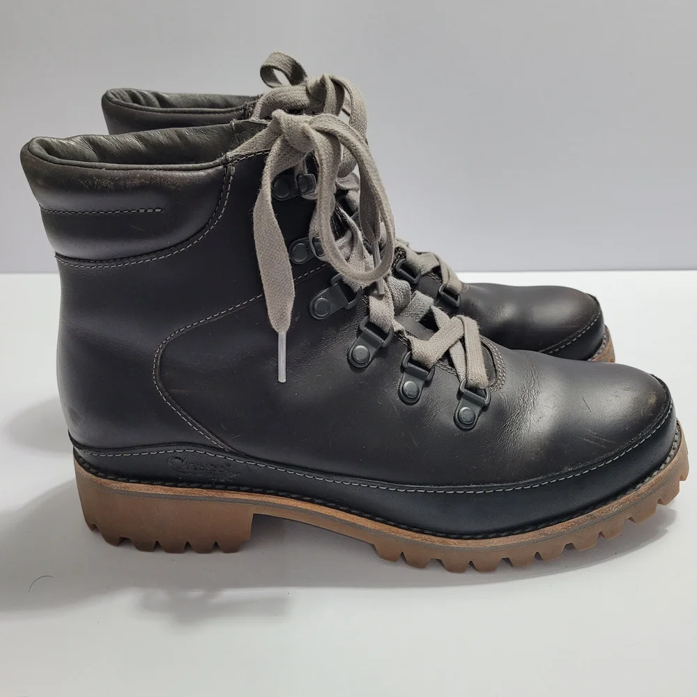 Womens Chaco Black Fields Hiking Lace Up Boots - Picture 1 of 11